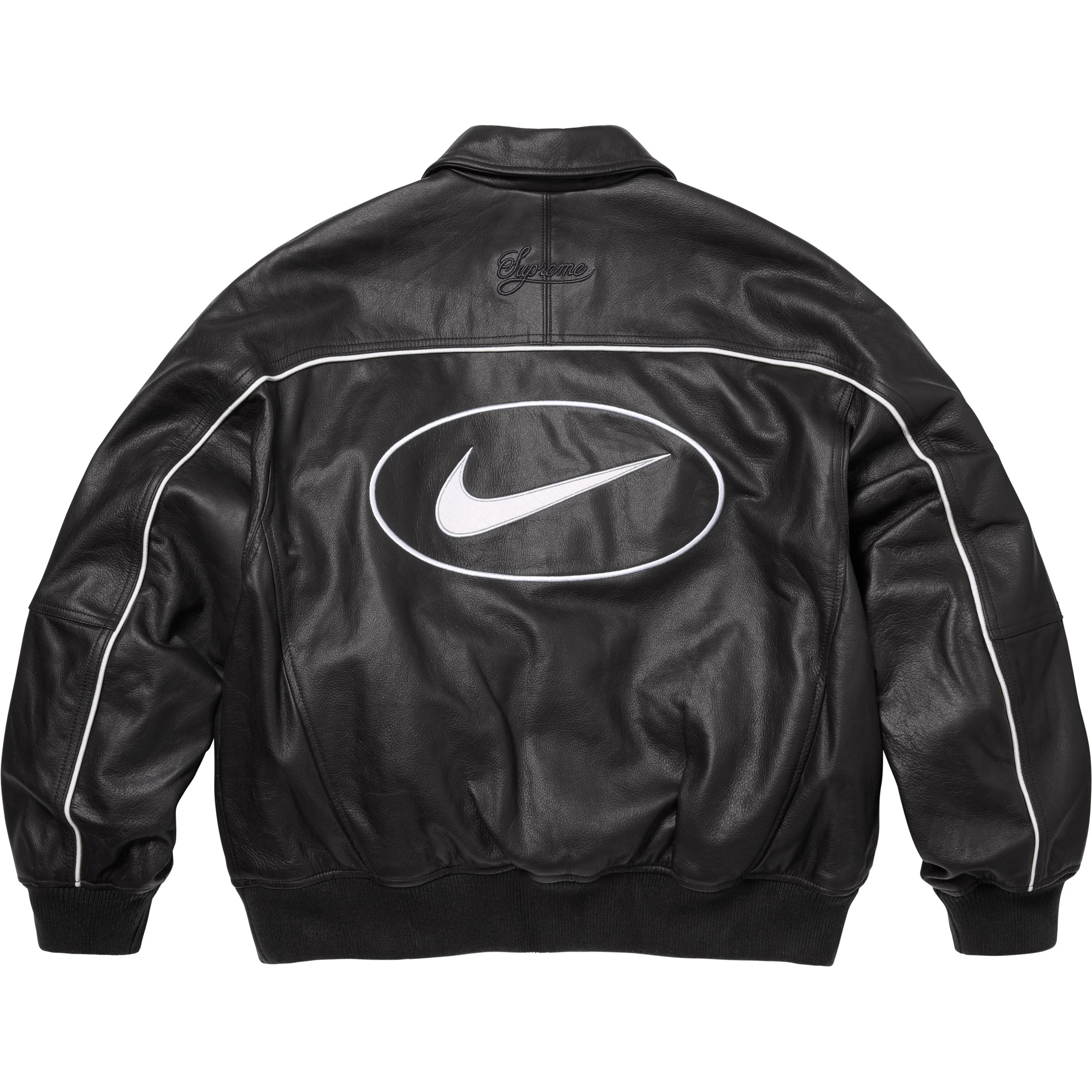 Supreme®/Nike® Leather Varsity Jacket view 14
